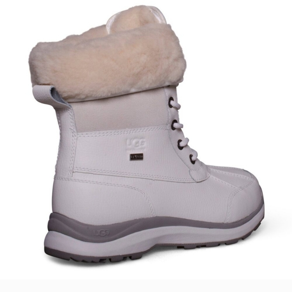 Ugg Adirondack III Quilt Boots Women's 9 Bright White/Gray - Picture 4 of 13